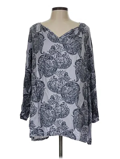 Pre-owned Purejill 3/4 Sleeve T-shirt In Gray
