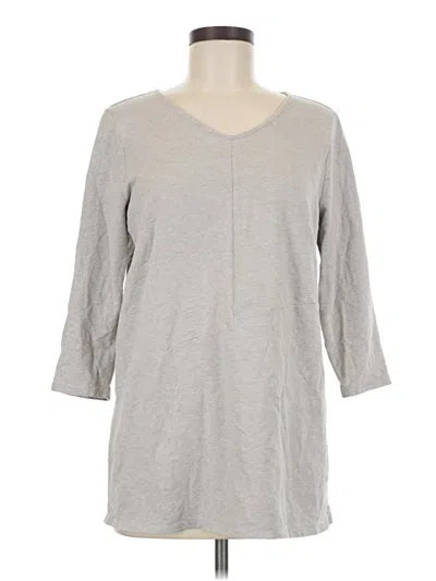 Pre-owned Purejill 3/4 Sleeve T-shirt In Gray