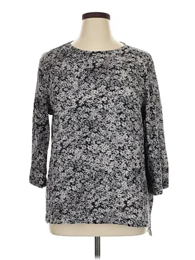 Pre-owned Purejill 3/4 Sleeve T-shirt In Gray
