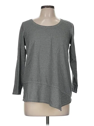Pre-owned Purejill 3/4 Sleeve T-shirt In Gray