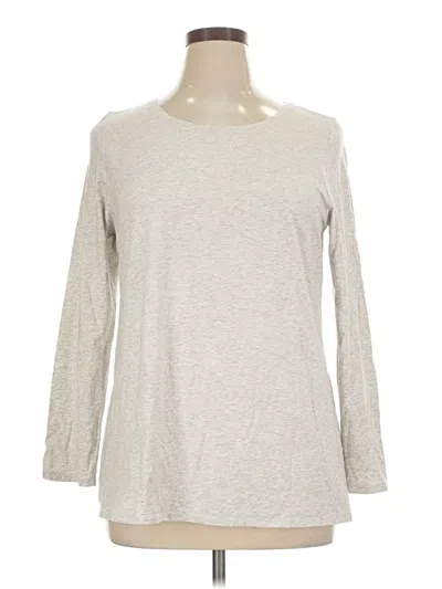 Pre-owned Purejill 3/4 Sleeve T-shirt In Gray
