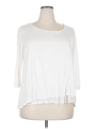 Pre-owned Purejill 3/4 Sleeve T-shirt In Ivory