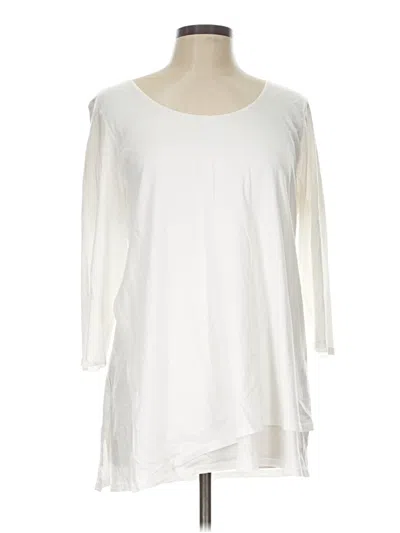Pre-owned Purejill 3/4 Sleeve T-shirt In Ivory