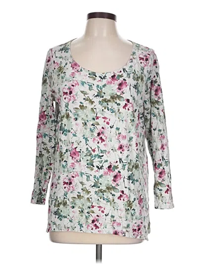 Pre-owned Purejill 3/4 Sleeve T-shirt In Ivory