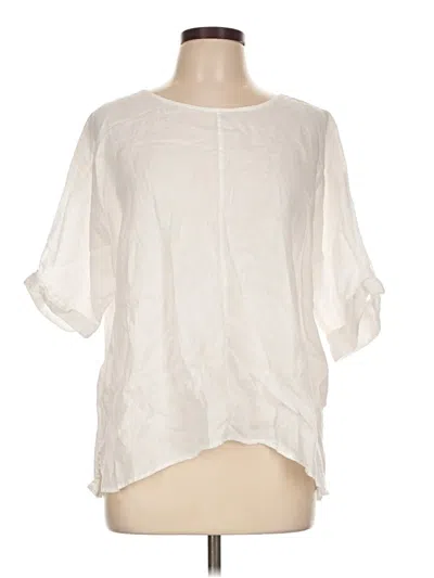 Pre-owned Purejill 3/4 Sleeve T-shirt In Ivory