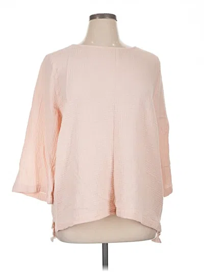 Pre-owned Purejill 3/4 Sleeve T-shirt In Pink