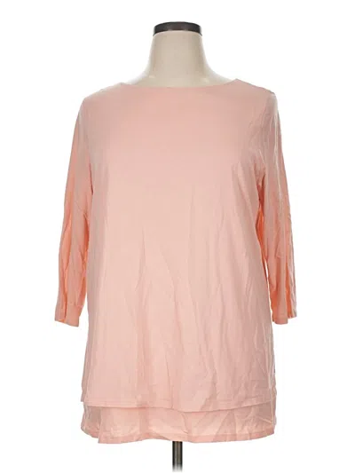 Pre-owned Purejill 3/4 Sleeve T-shirt In Pink