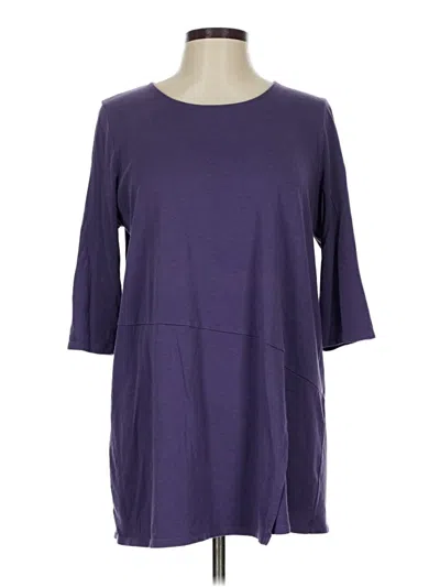 Pre-owned Purejill 3/4 Sleeve T-shirt In Purple