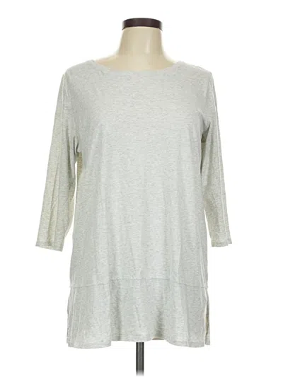 Pre-owned Purejill 3/4 Sleeve T-shirt In Silver
