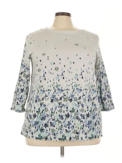 Pre-owned Purejill 3/4 Sleeve T-shirt In Silver
