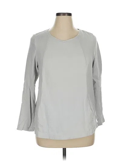 Pre-owned Purejill 3/4 Sleeve T-shirt In Silver