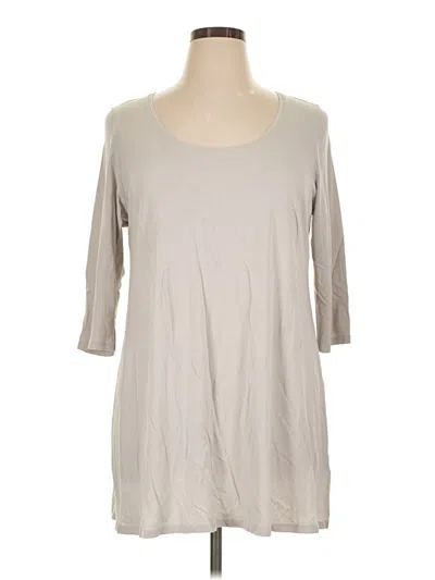 Pre-owned Purejill 3/4 Sleeve T-shirt In Tan