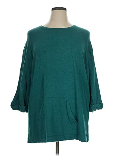 Pre-owned Purejill 3/4 Sleeve T-shirt In Teal