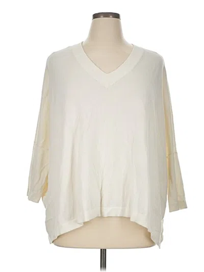 Pre-owned Purejill 3/4 Sleeve T-shirt In White