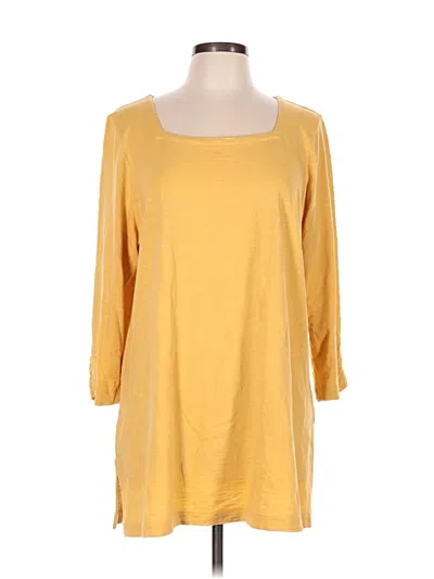 Pre-owned Purejill 3/4 Sleeve T-shirt In Yellow