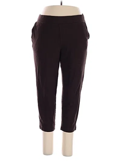 Pre-owned Purejill Active Pants In Burgundy