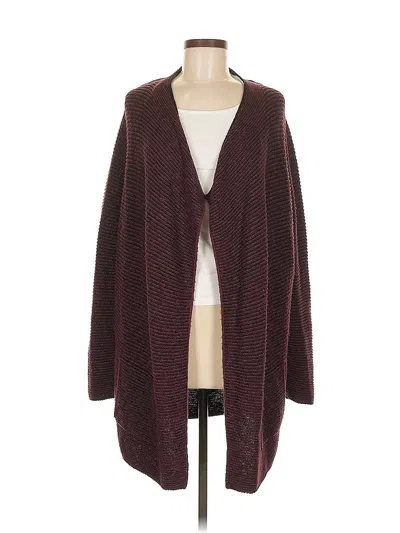 Pre-owned Purejill Cardigan Sweater In Burgundy