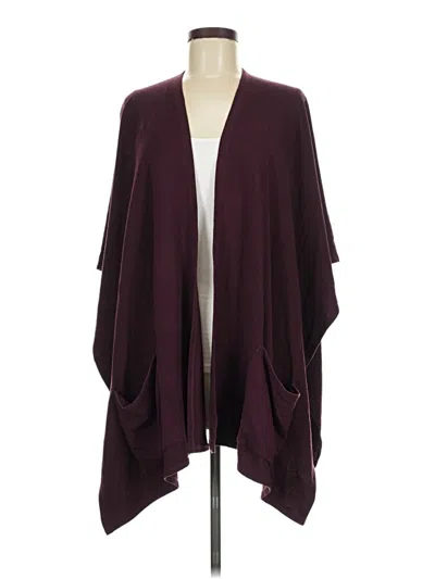 Pre-owned Purejill Cardigan Sweater In Burgundy