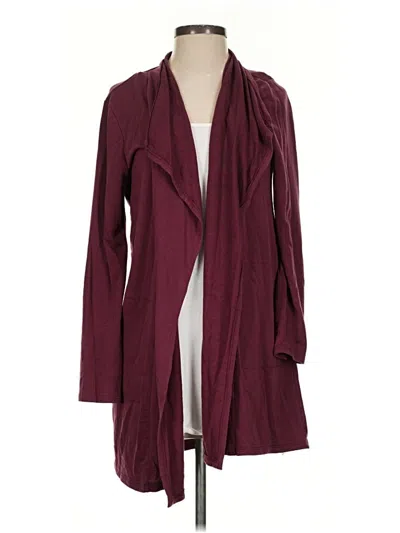 Pre-owned Purejill Cardigan Sweater In Burgundy