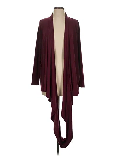 Pre-owned Purejill Cardigan Sweater In Burgundy