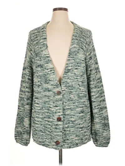 Pre-owned Purejill Cardigan Sweater In Green