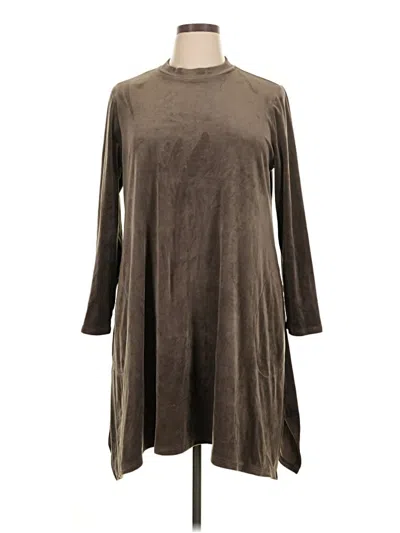 Pre-owned Purejill Casual Dress In Brown