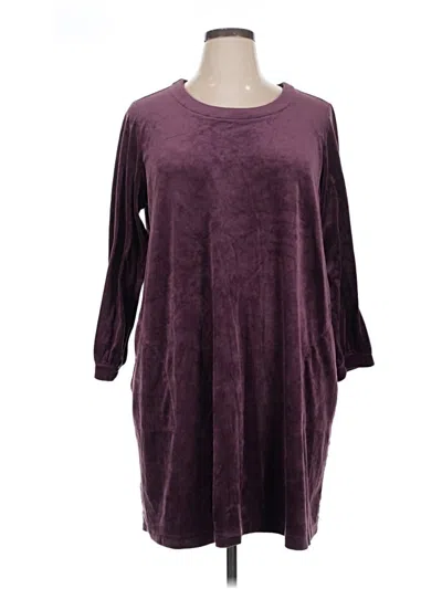 Pre-owned Purejill Casual Dress In Burgundy