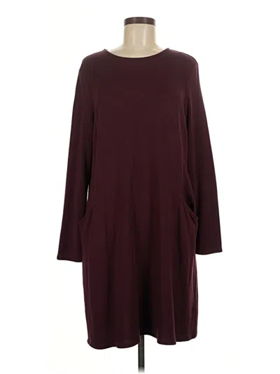 Pre-owned Purejill Casual Dress In Burgundy