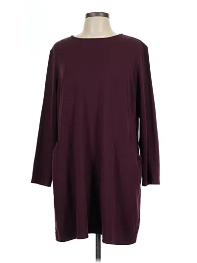 Pre-owned Purejill Casual Dress In Burgundy