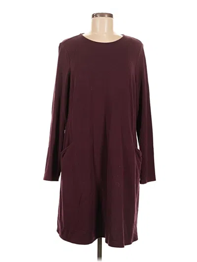 Pre-owned Purejill Casual Dress In Burgundy
