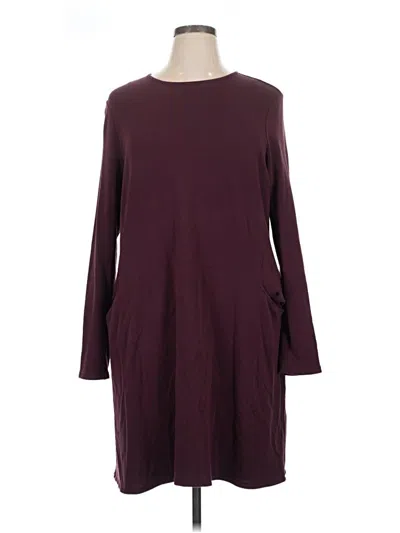 Pre-owned Purejill Casual Dress In Burgundy