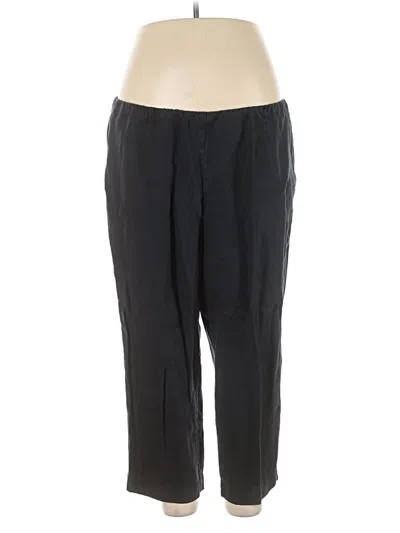 Pre-owned Purejill Linen Pants In Black