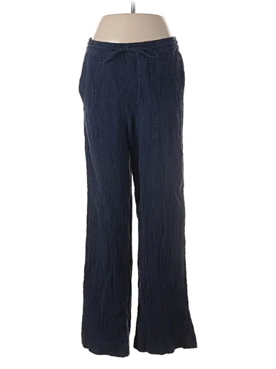 Pre-owned Purejill Linen Pants In Blue