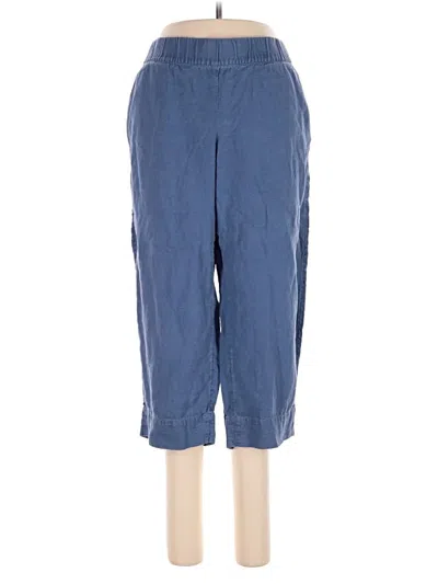 Pre-owned Purejill Linen Pants In Blue