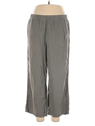 Pre-owned Purejill Linen Pants In Gray