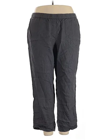 Pre-owned Purejill Linen Pants In Gray
