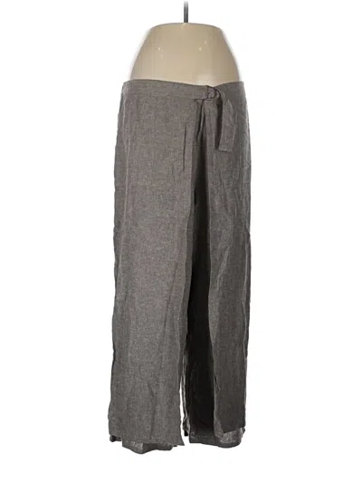 Pre-owned Purejill Linen Pants In Gray