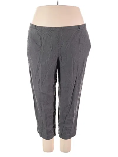 Pre-owned Purejill Linen Pants In Gray