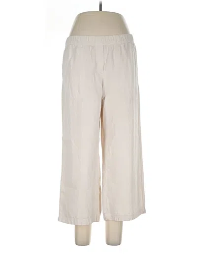 Pre-owned Purejill Linen Pants In Ivory