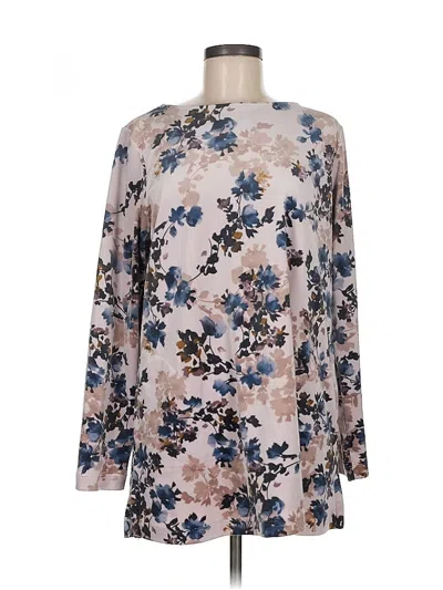 Pre-owned Purejill Long Sleeve Blouse In Brown