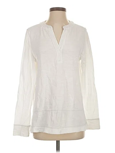 Pre-owned Purejill Long Sleeve Blouse In Ivory