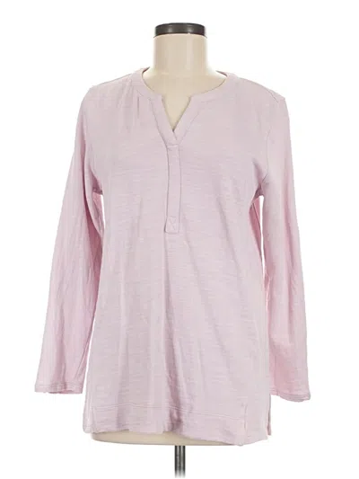 Pre-owned Purejill Long Sleeve Blouse In Pink