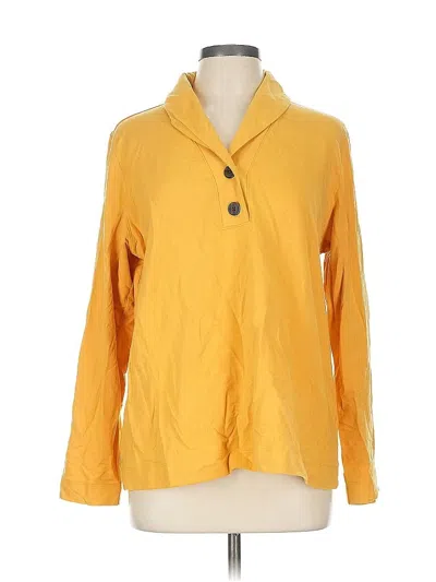 Pre-owned Purejill Long Sleeve Blouse In Yellow
