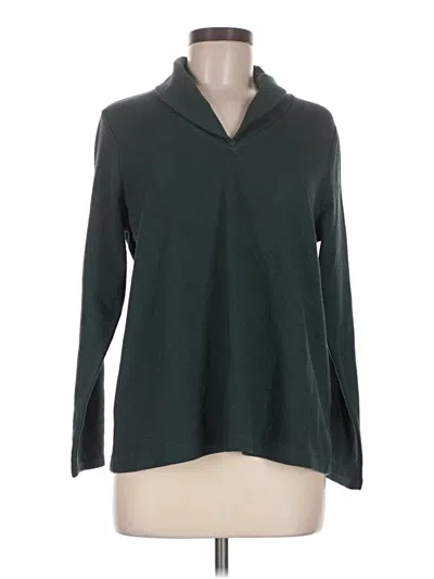 Pre-owned Purejill Long Sleeve Polo Shirt In Green