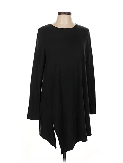 Pre-owned Purejill Long Sleeve Top Black Boatneck Tops