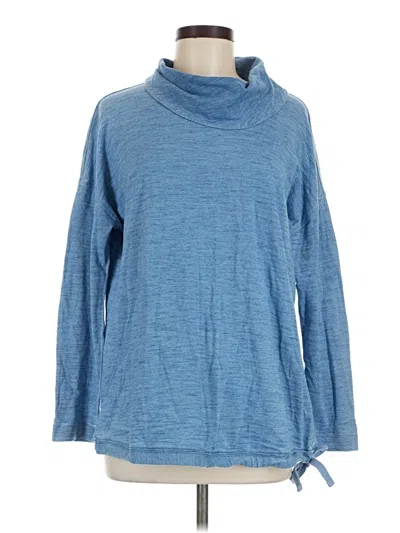 Pre-owned Purejill Long Sleeve Top Blue Cowl Neck Tops