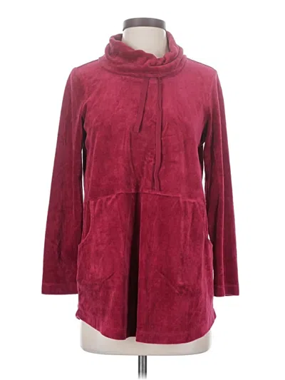 Pre-owned Purejill Long Sleeve Top Burgundy Cowl Neck Tops