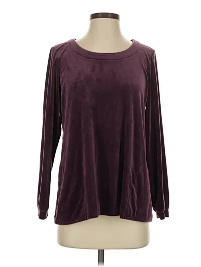 Pre-owned Purejill Long Sleeve T-shirt In Burgundy