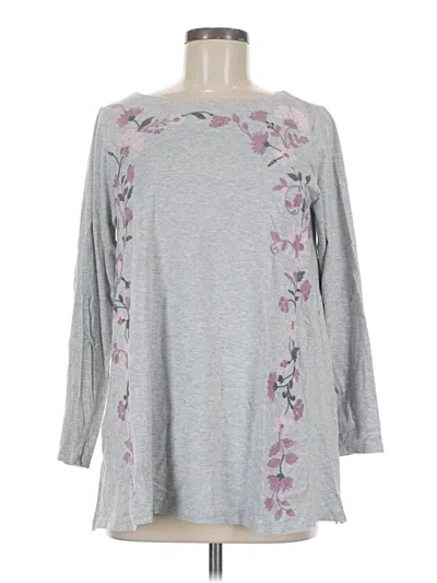 Pre-owned Purejill Long Sleeve T-shirt In Gray