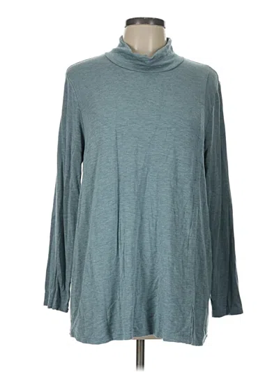 Pre-owned Purejill Long Sleeve Turtleneck In Teal